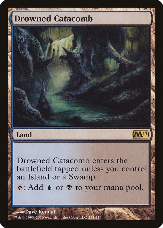 Drowned Catacomb 224 card from Magic 2011 (M11)