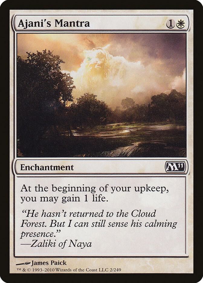 Ajani's Mantra 2 card from Magic 2011 (M11)