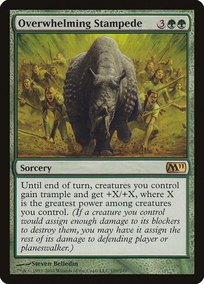 Overwhelming Stampede 189 card from Magic 2011 (M11)