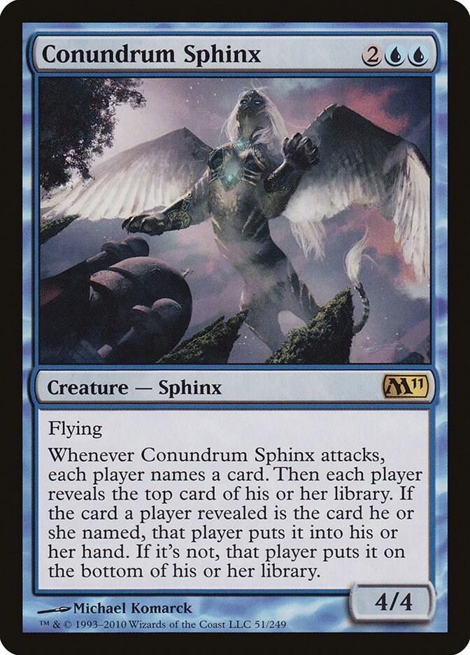 Conundrum Sphinx 51 card from Magic 2011 (M11)