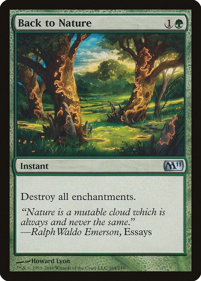 Back to Nature 164 card from Magic 2011 (M11)