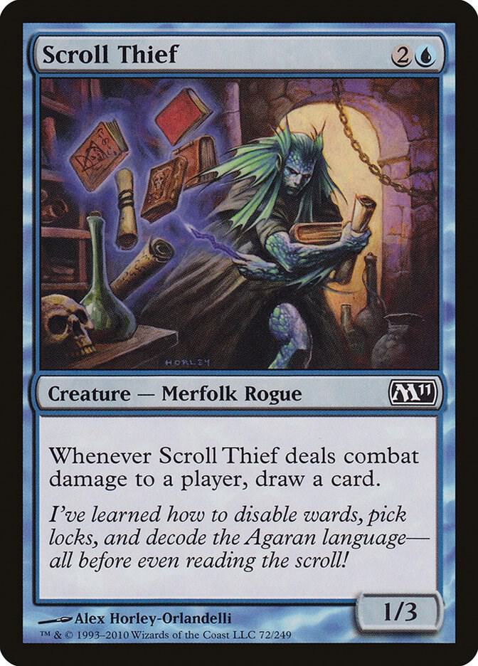 Scroll Thief 72 card from Magic 2011 (M11)