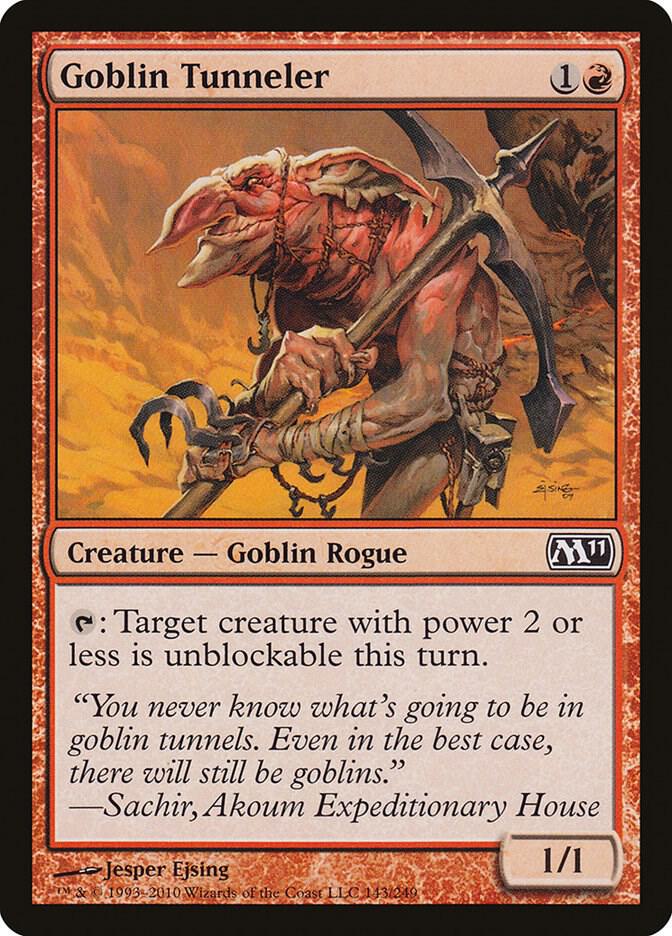 Goblin Tunneler 143 card from Magic 2011 (M11)