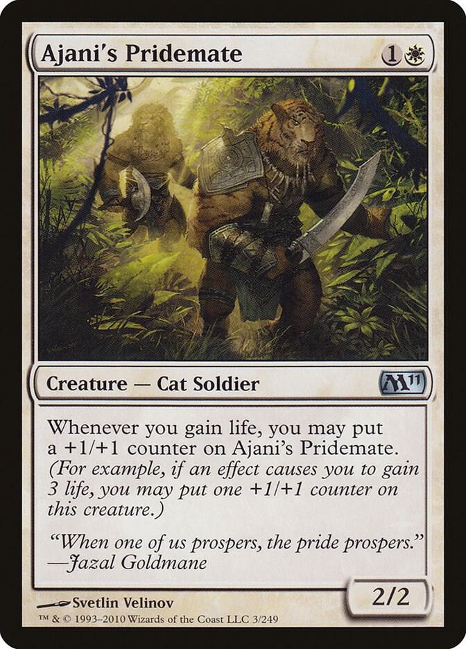 Ajani's Pridemate 3 card from Magic 2011 (M11)
