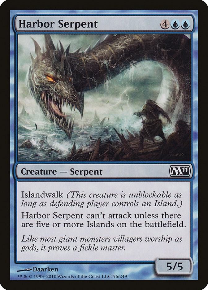 Harbor Serpent 56 card from Magic 2011 (M11)