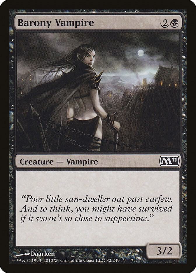 Barony Vampire 82 card from Magic 2011 (M11)