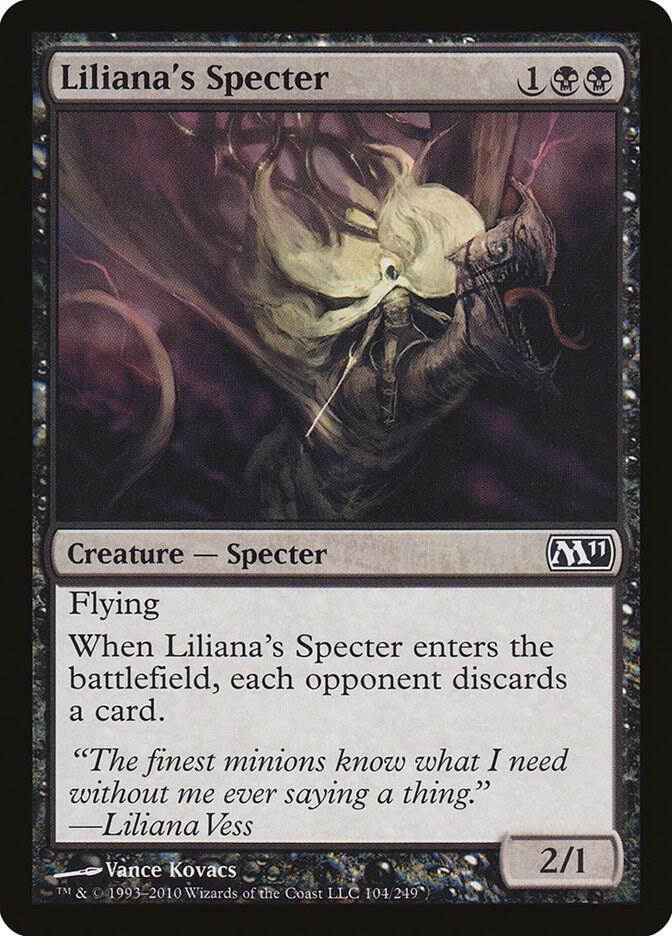 Liliana's Specter 104 card from Magic 2011 (M11)