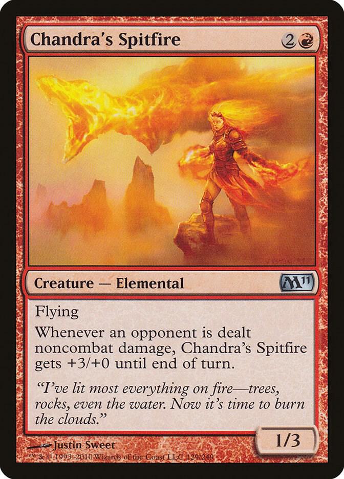 Chandra's Spitfire 129 card from Magic 2011 (M11)