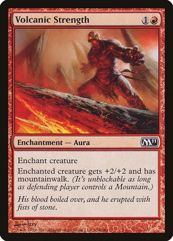 Volcanic Strength 158 card from Magic 2011 (M11)