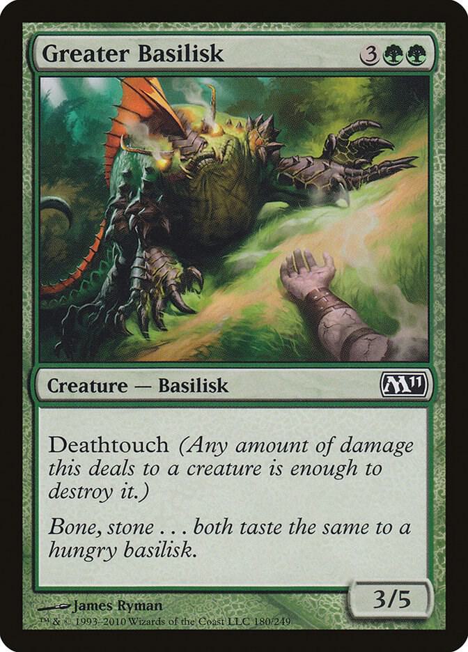 Greater Basilisk 180 card from Magic 2011 (M11)