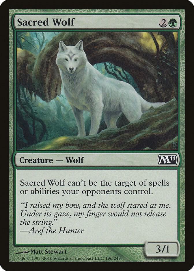 Sacred Wolf 196 card from Magic 2011 (M11)