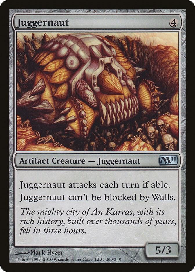 Juggernaut 209 card from Magic 2011 (M11)