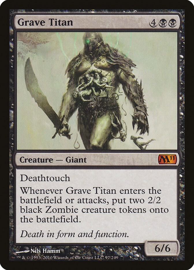 Grave Titan 97 card from Magic 2011 (M11)