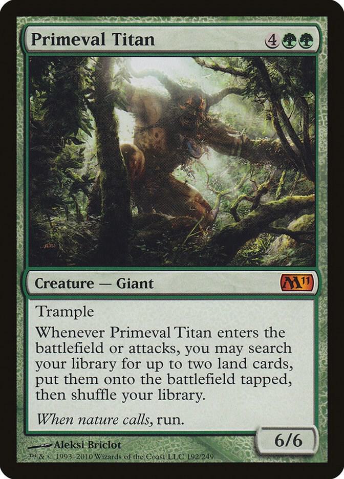 Primeval Titan 192 card from Magic 2011 (M11)