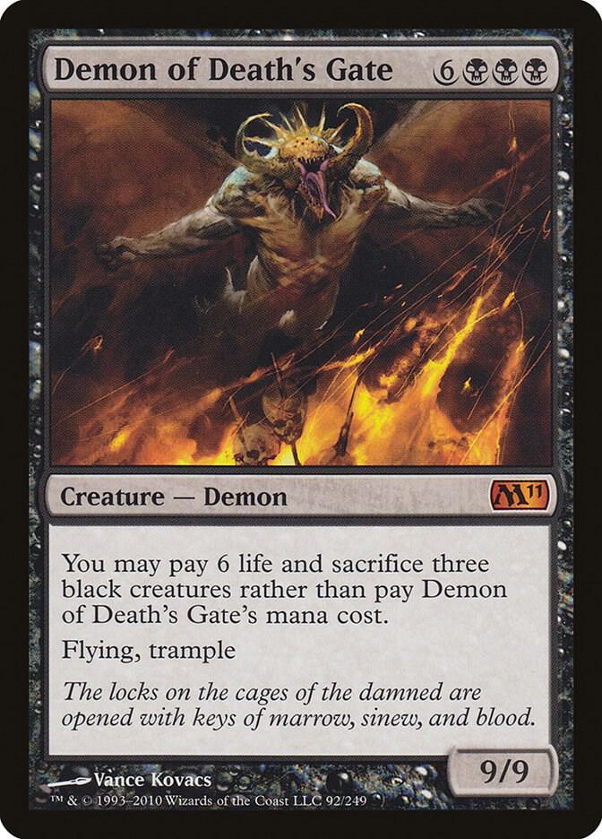 Demon of Death's Gate 92 card from Magic 2011 (M11)