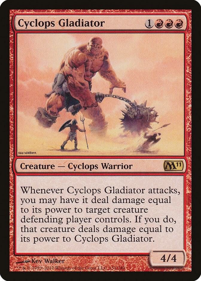 Cyclops Gladiator 131 card from Magic 2011 (M11)