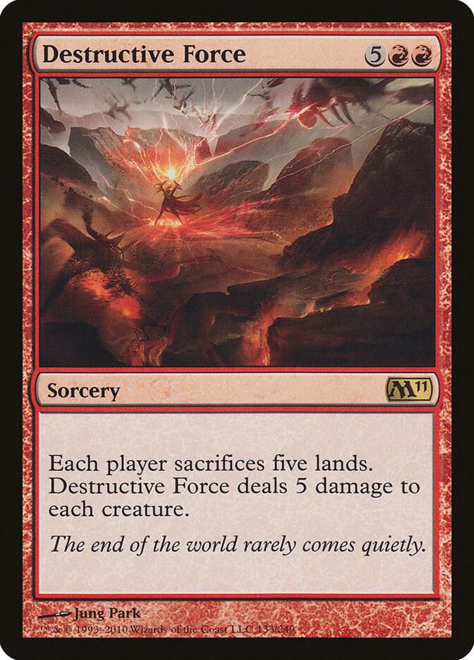 Destructive Force 133 card from Magic 2011 (M11)