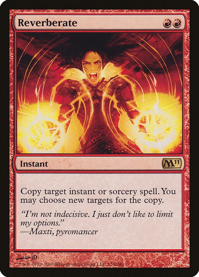 Reverberate 155 card from Magic 2011 (M11)