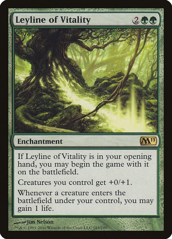 Leyline of Vitality 183 card from Magic 2011 (M11)