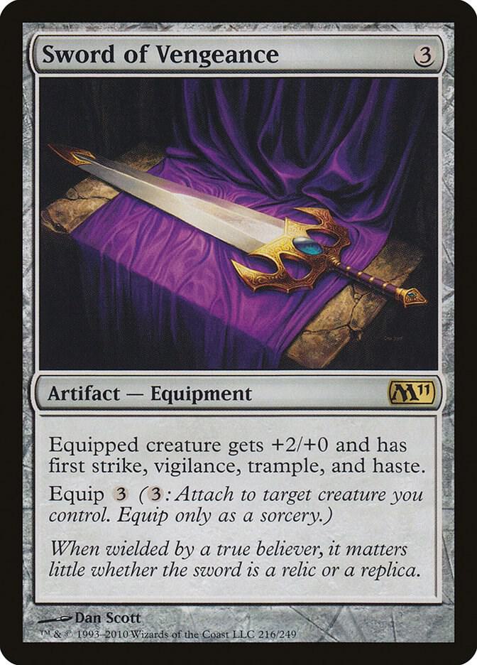 Sword of Vengeance 216 card from Magic 2011 (M11)