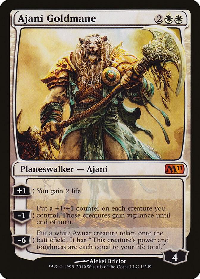 Ajani Goldmane 1 card from Magic 2011 (M11)