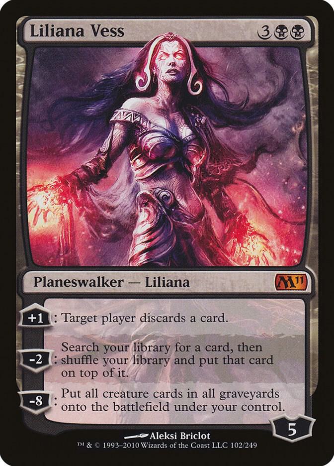 Liliana Vess 102 card from Magic 2011 (M11)