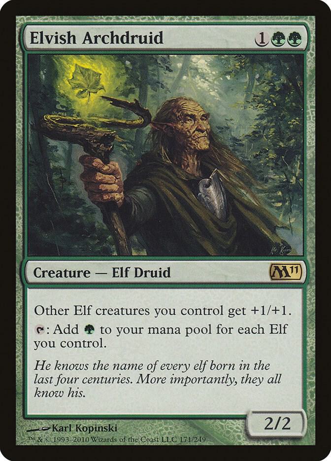 Elvish Archdruid 171 card from Magic 2011 (M11)