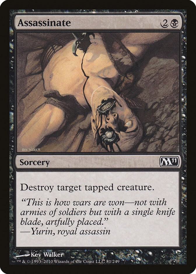 Assassinate 81 card from Magic 2011 (M11)