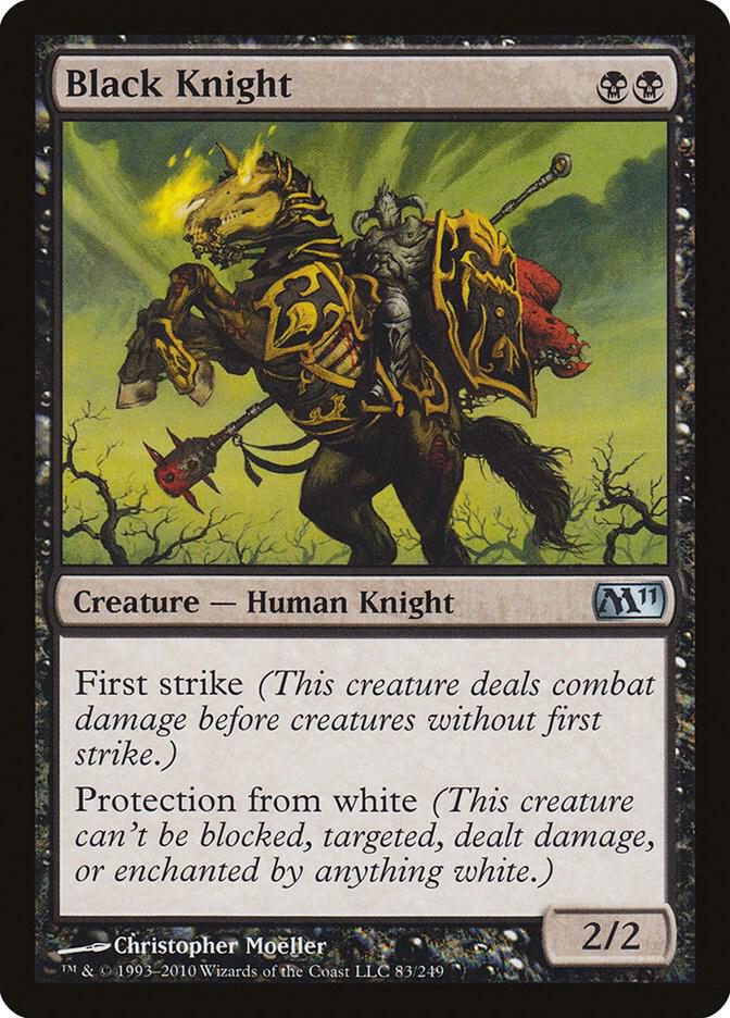 Black Knight 83 card from Magic 2011 (M11)