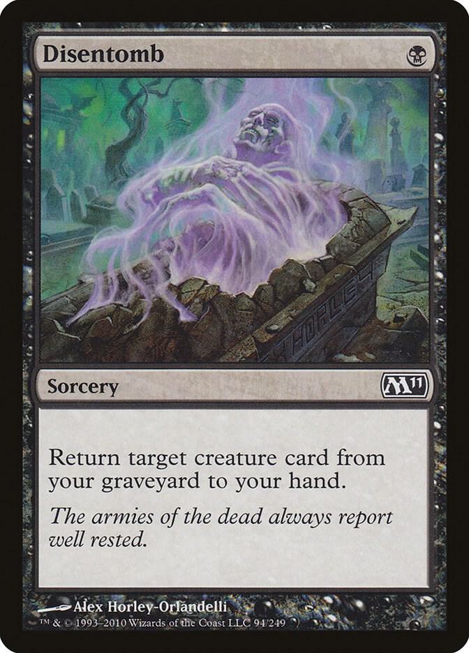 Disentomb 94 card from Magic 2011 (M11)