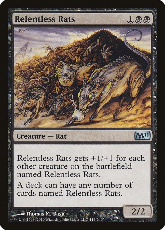 Relentless Rats 113 card from Magic 2011 (M11)