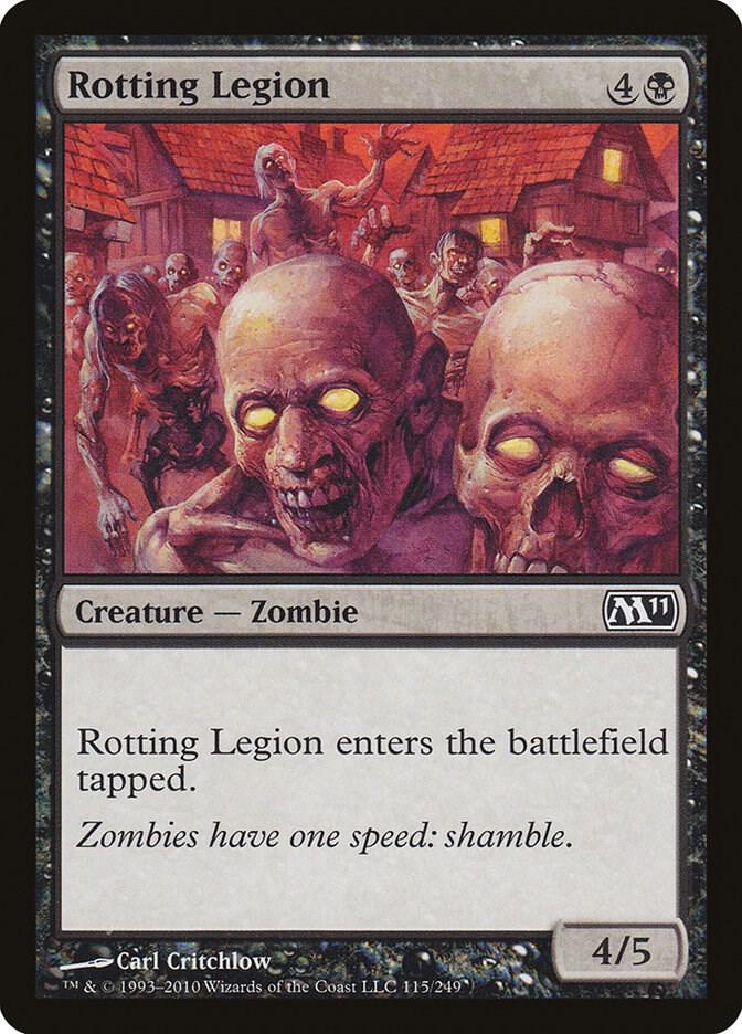 Rotting Legion 115 card from Magic 2011 (M11)
