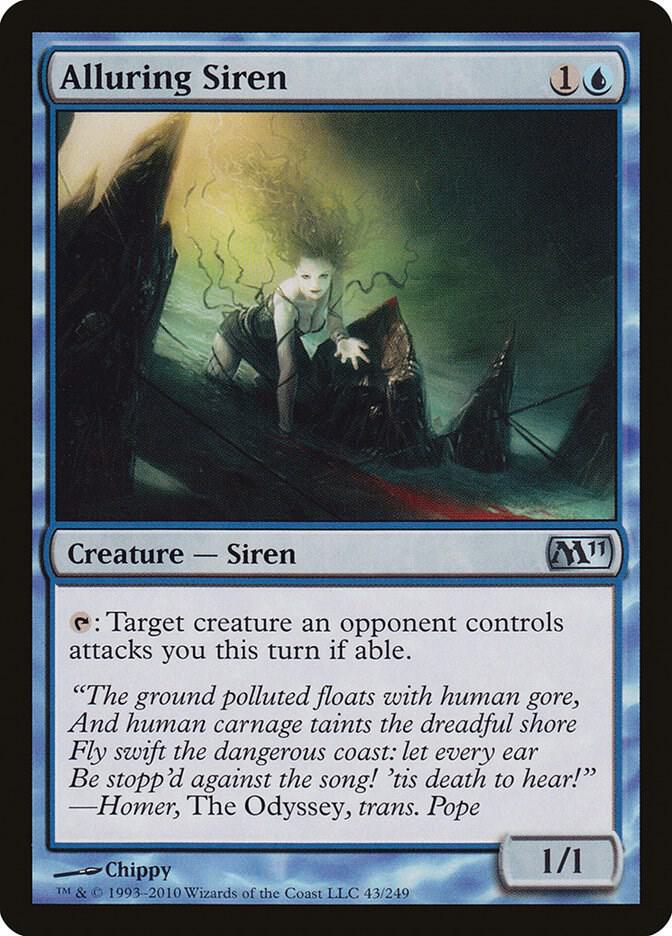 Alluring Siren 43 card from Magic 2011 (M11)