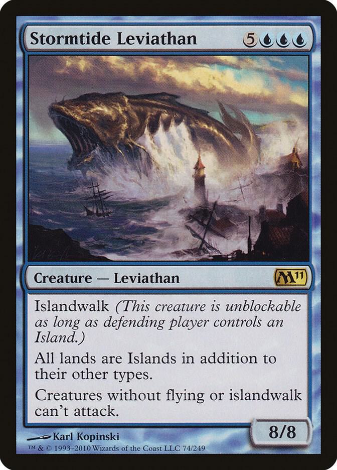 Stormtide Leviathan 74 card from Magic 2011 (M11)