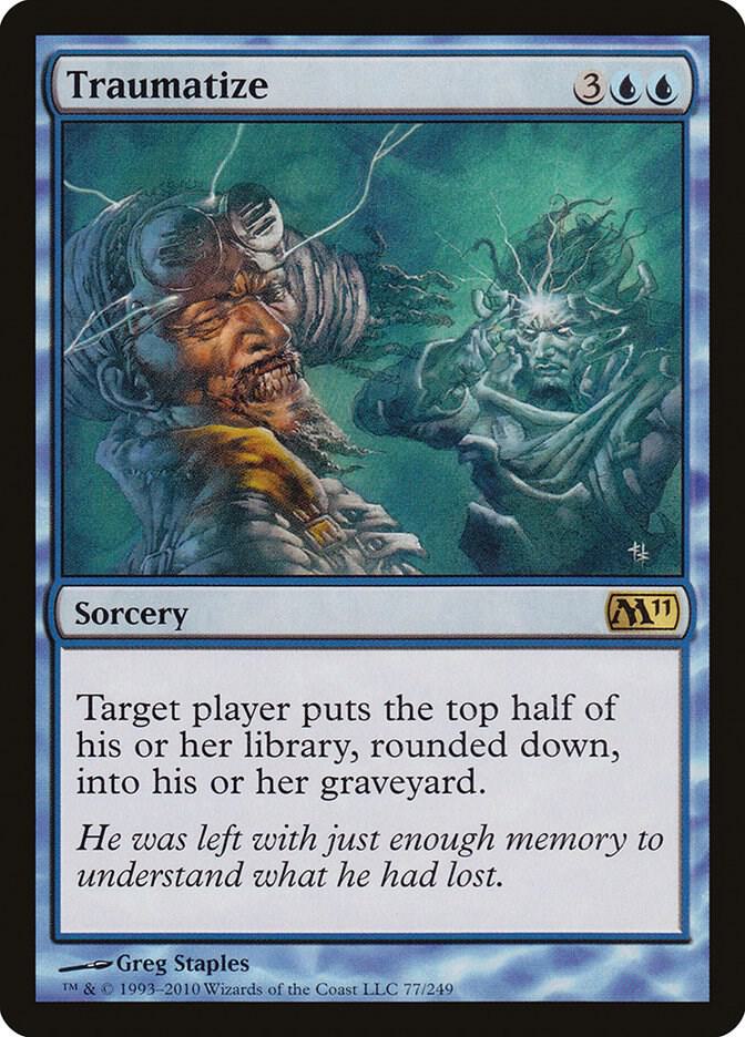 Traumatize 77 card from Magic 2011 (M11)