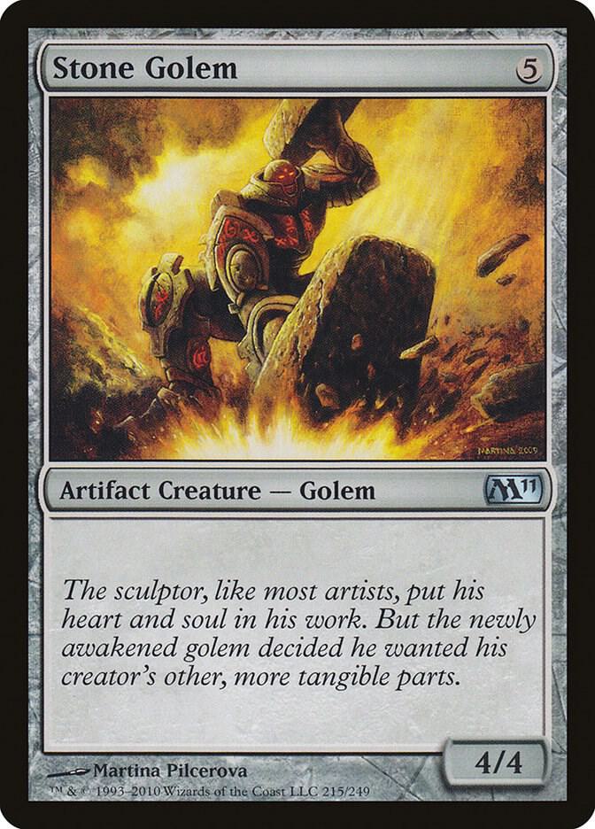 Stone Golem 215 card from Magic 2011 (M11)