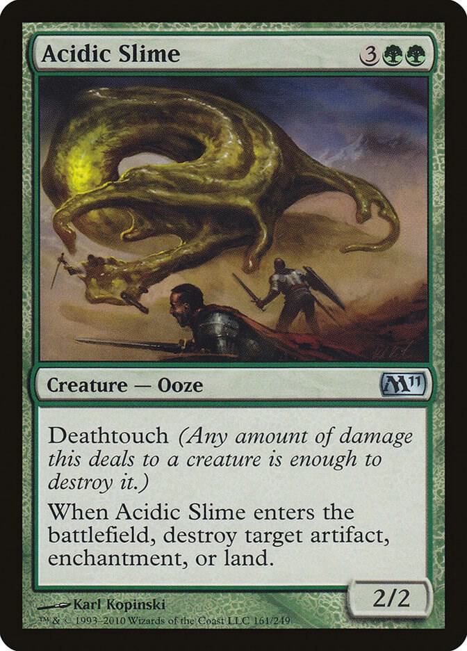 Acidic Slime 161 card from Magic 2011 (M11)