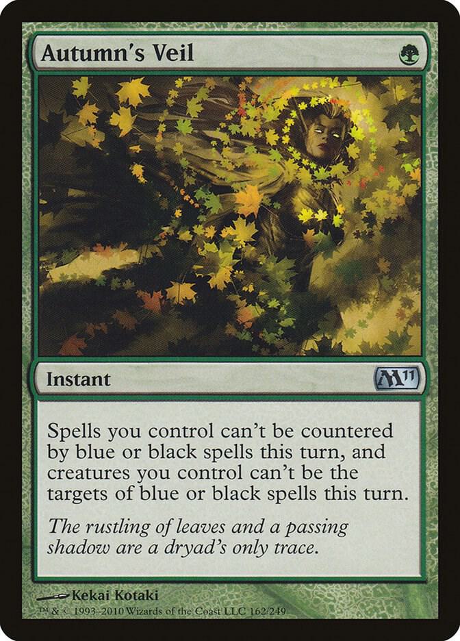 Autumn's Veil 162 card from Magic 2011 (M11)