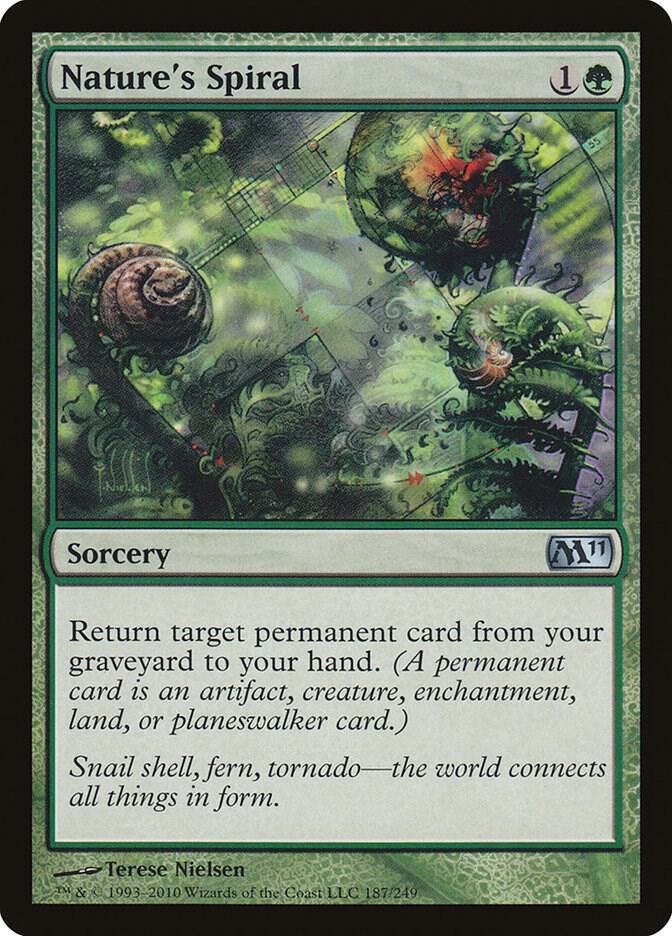 Nature's Spiral 187 card from Magic 2011 (M11)