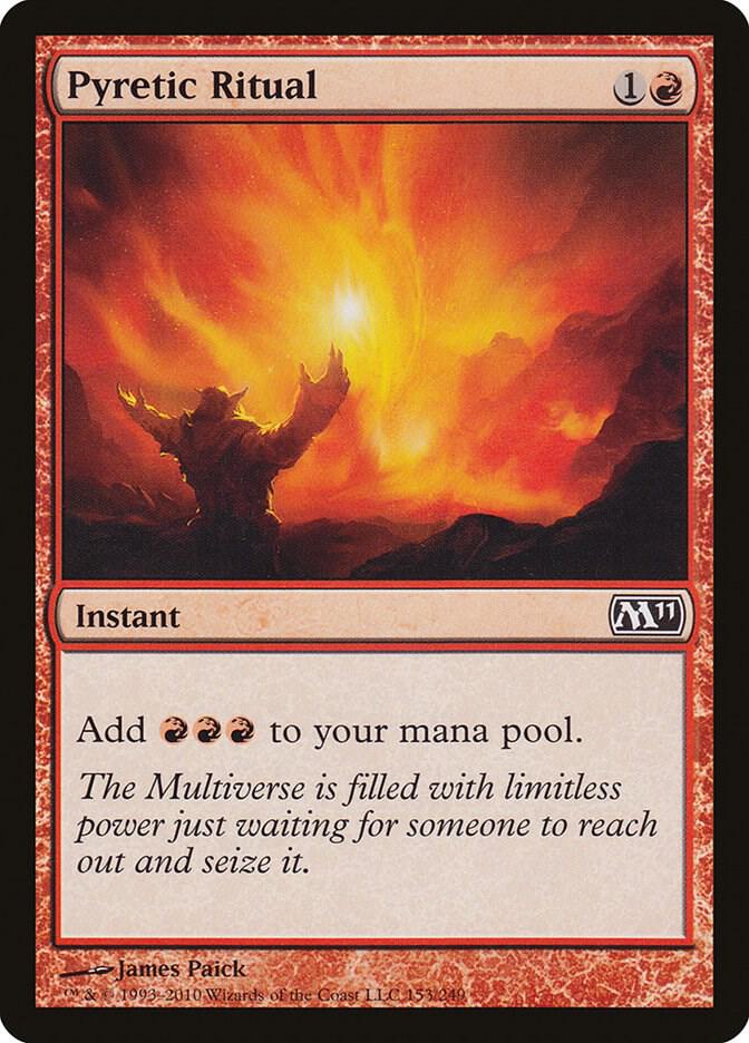 Pyretic Ritual 153 card from Magic 2011 (M11)