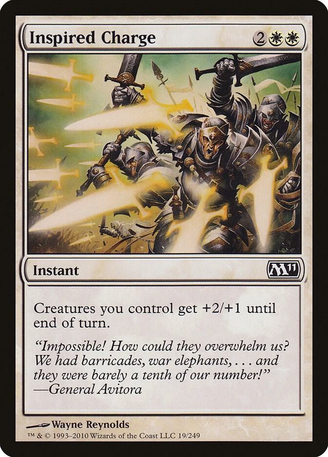 Inspired Charge 19 card from Magic 2011 (M11)