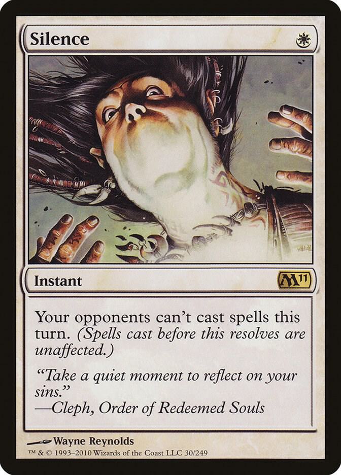 Silence 30 card from Magic 2011 (M11)