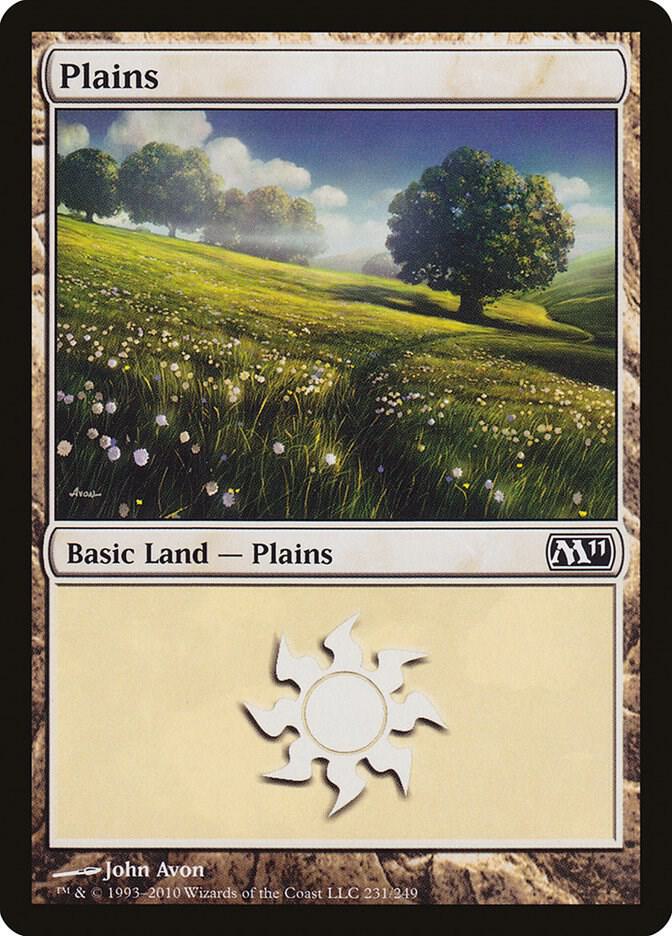 Plains 231 card from Magic 2011 (M11)