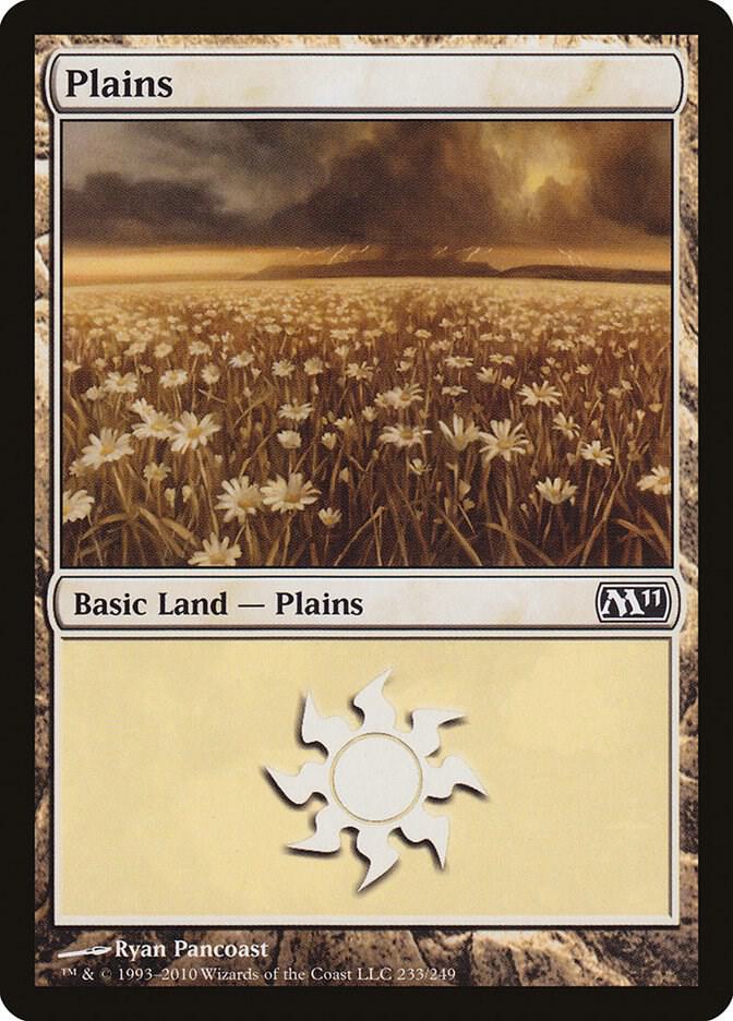 Plains 233 card from Magic 2011 (M11)