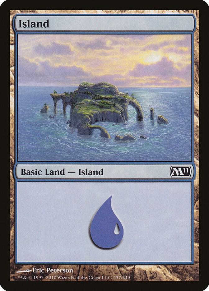 Island 237 card from Magic 2011 (M11)