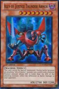 Ally of Justice Thunder Armor HA02-EN021 card from Hidden Arsenal 2
