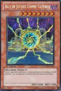 Ally of Justice Cosmic Gateway HA02-EN022 card from Hidden Arsenal 2