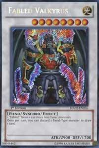 Fabled Valkyrus HA02-EN056 card from Hidden Arsenal 2