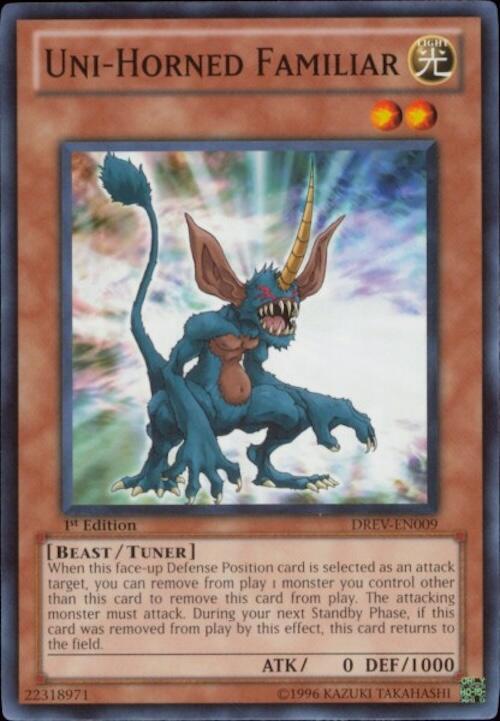 Uni-Horned Familiar DREV-EN009 card from Duelist Revolution