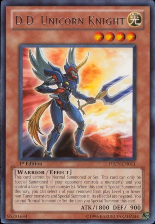 D.D. Unicorn Knight DREV-EN011 card from Duelist Revolution